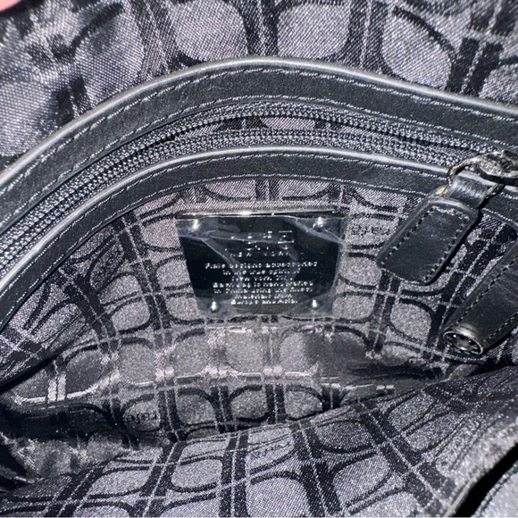 Rafe New York Patent Leather Details Burgundy Canvas Shoulder Bag Purse - Picture 7 of 11